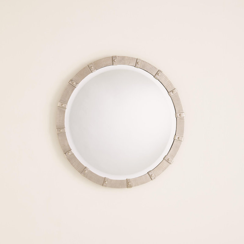 Galleon Mirror-Nickel, 29.5" H x 29.5" W