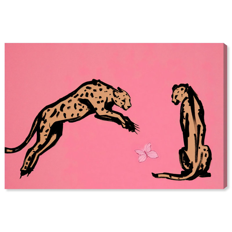 "Pink Panther", reproduction d'art sur toile par Art Remedy, galerie tendue, 45 x 30, H 30 po x l 45 po