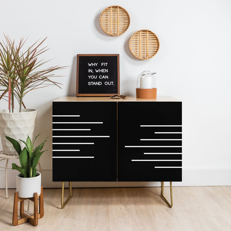 Kelly Haines Accent Cabinet, Birch/Black