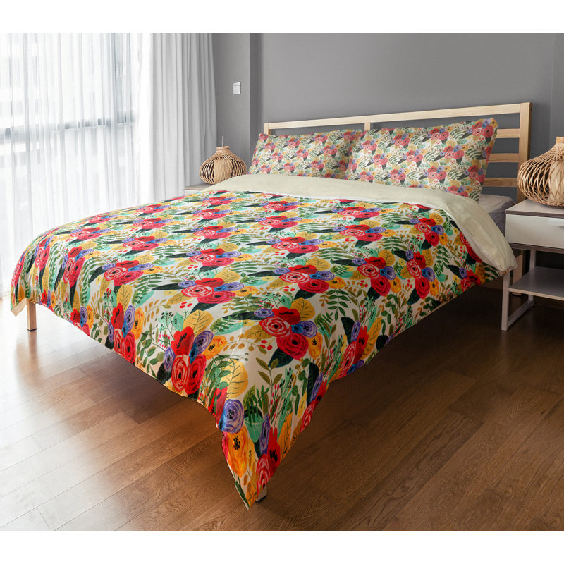 Floral Duvet Cover, Queen Duvet Cover