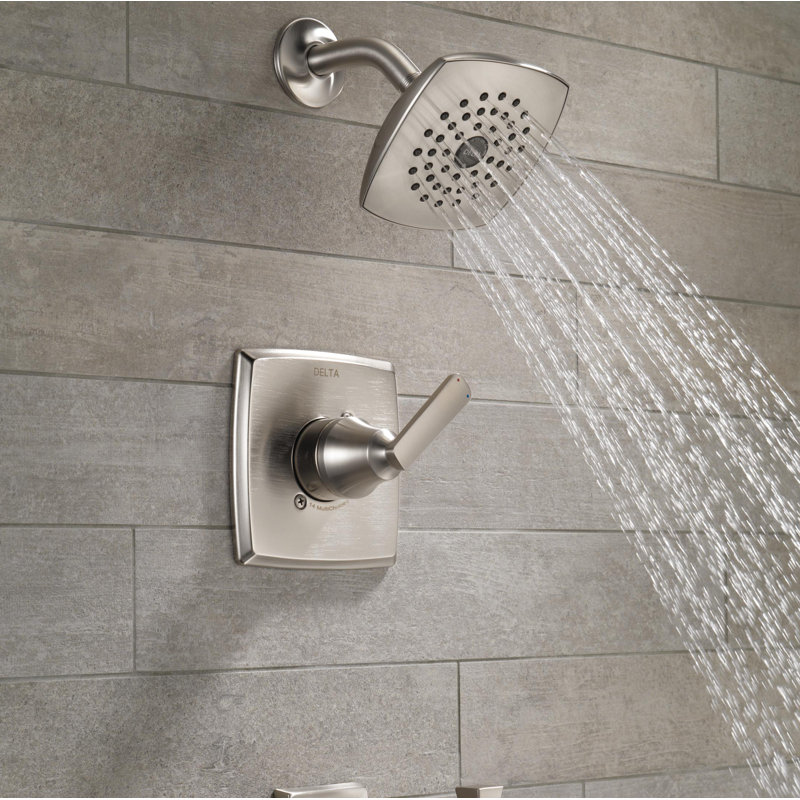 Ashlyn 14 Series Single-Function Tub Shower Faucet Set, Shower Valve Trim Kit, Brilliance Stainless
