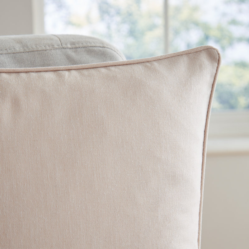 Yarn Dyed Cotton Chambray Cushion, Natural