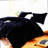 Plush Black Velvet Queen Comforter Set - Fluffy Fuzzy Double-Sided Bedding with Soft Shaggy Texture - 3 Piece Set with 1 Comforter and 2 Pillowcases
