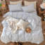 Ensemble de housse de couette à rayures 100% coton lavé MooMee-111720999-105229475