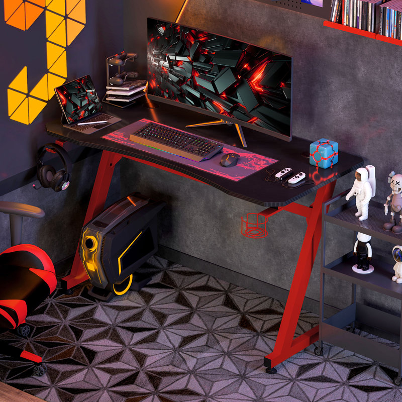 Jeffry Computer Desk, Red