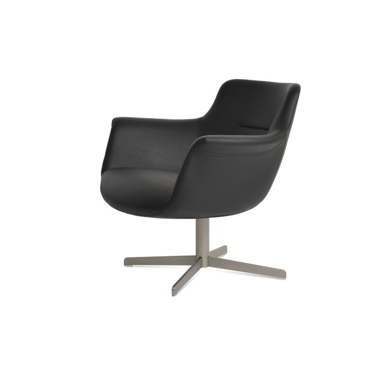 Fauteuil pivotant 4 étoiles Bottega, Similicuir noir