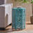 Teal Iron Side Table 14" - Lightweight With Design For Patio, Beverages & Snacks Stylish Cut Out Snack And Drink-985268467