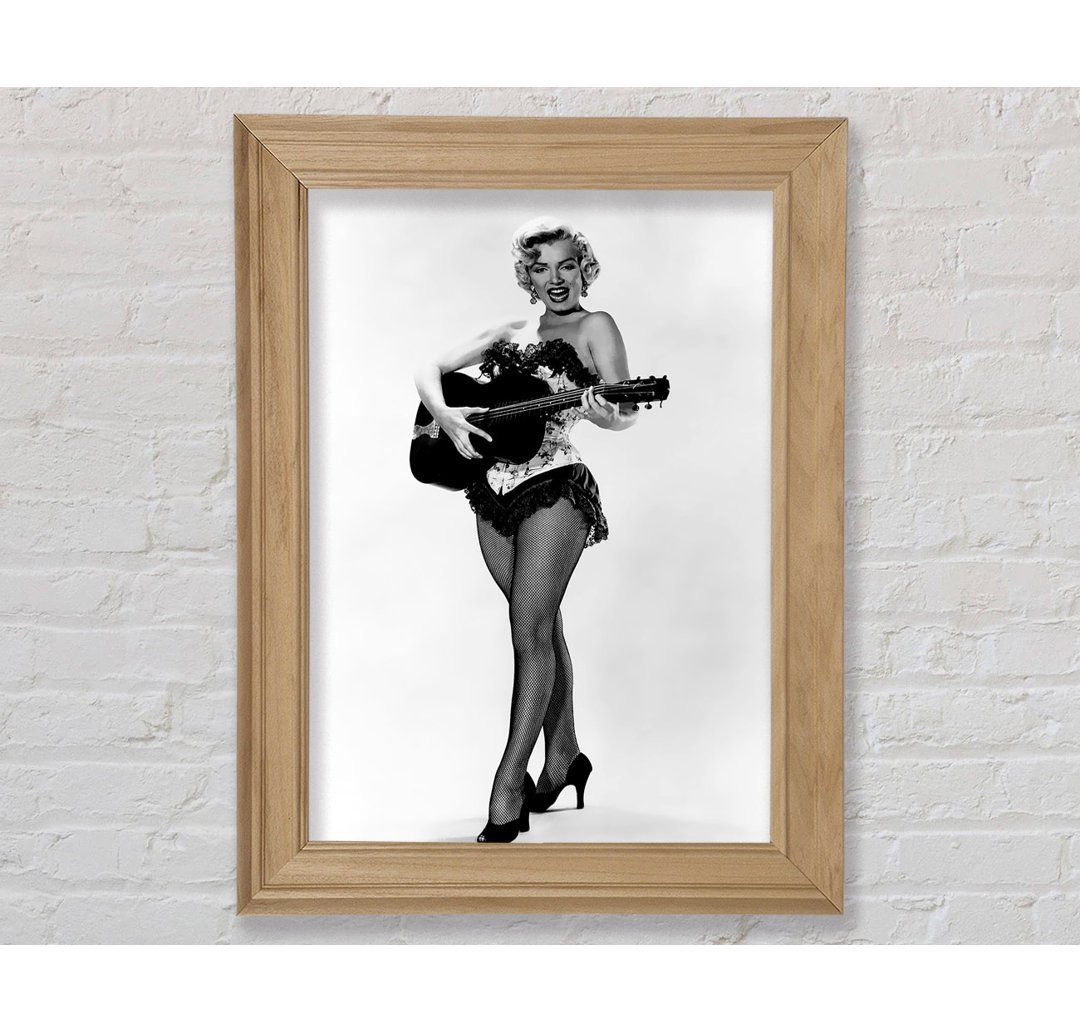 Marilyn Monroe, Gitarre spielend - Druck