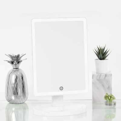 Touch Ultra LED Lighted Makeup Mirror with Tabletop Lighted Cosmetic Mirrors with 360 Degree Swivel