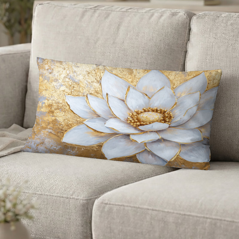 Coussin Lotus - Coussin Golden Dream, H 12 po x l 20 po