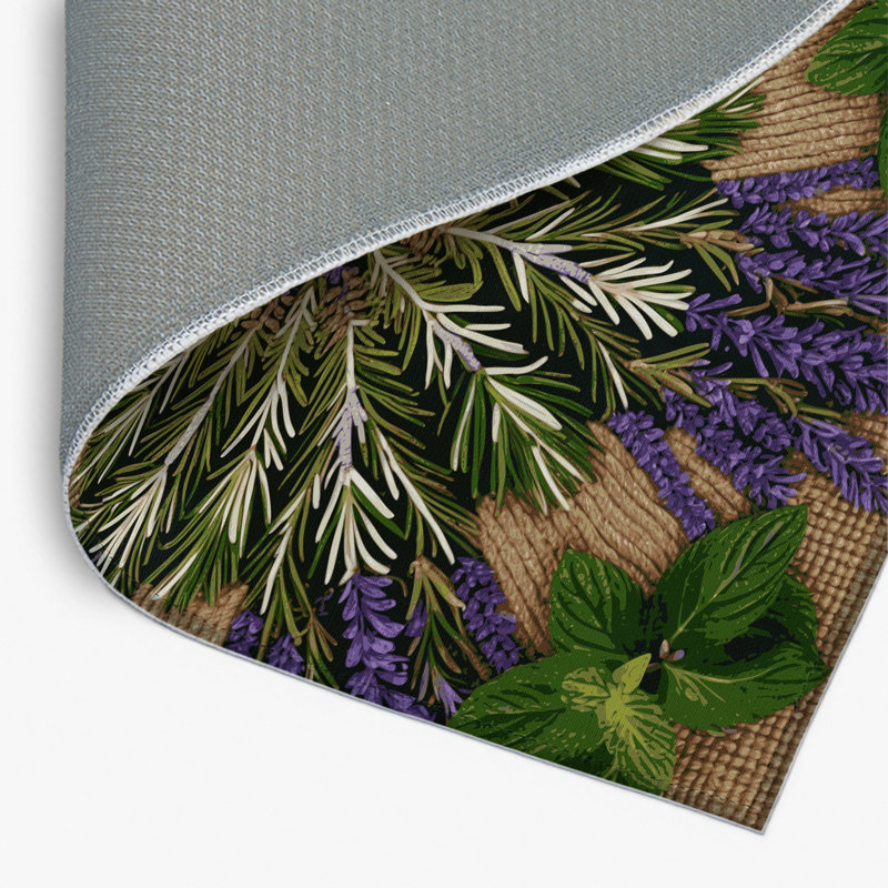 Tapis d'intérieur et d'extérieur brun Botanical, Rectangulaire 8 pi x 10 pi