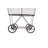Metal Rolling Laundry Cart with Rack-44653266