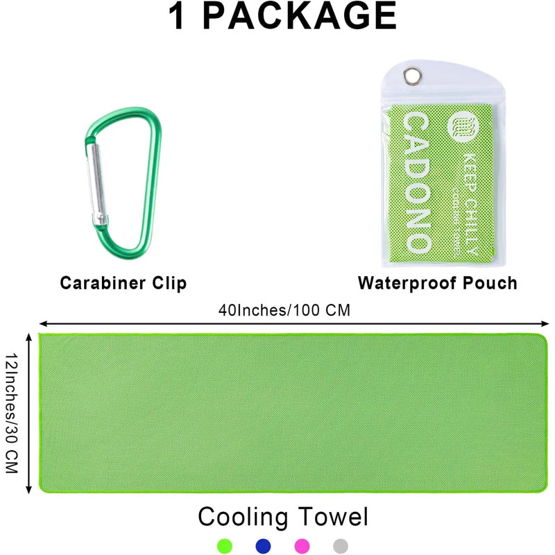 4 Pack Cooling Towel (40"x12"), Soft Breathable Chilly Towel – Ice Towel, Microfiber Towel For Yoga, Sport, Running, Gym, Camping, Fitness & Outdoor Activities (multicolor)
