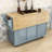 Modern Rolling Wooden Kitchen Cart with Storage Cabinets, Drawers and Drop-Leaf-106721613
