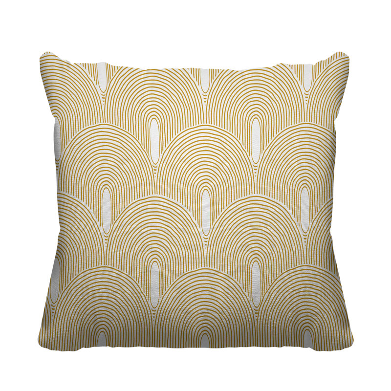 Limpo Starburst Indoor/Outdoor Throw Pillow, 16"H x 16"W, Yellow, Square