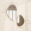HOMCOM Irregular Wall Mirror Set of 2 Pebble-Shaped with Metal Frame Black-2102365705