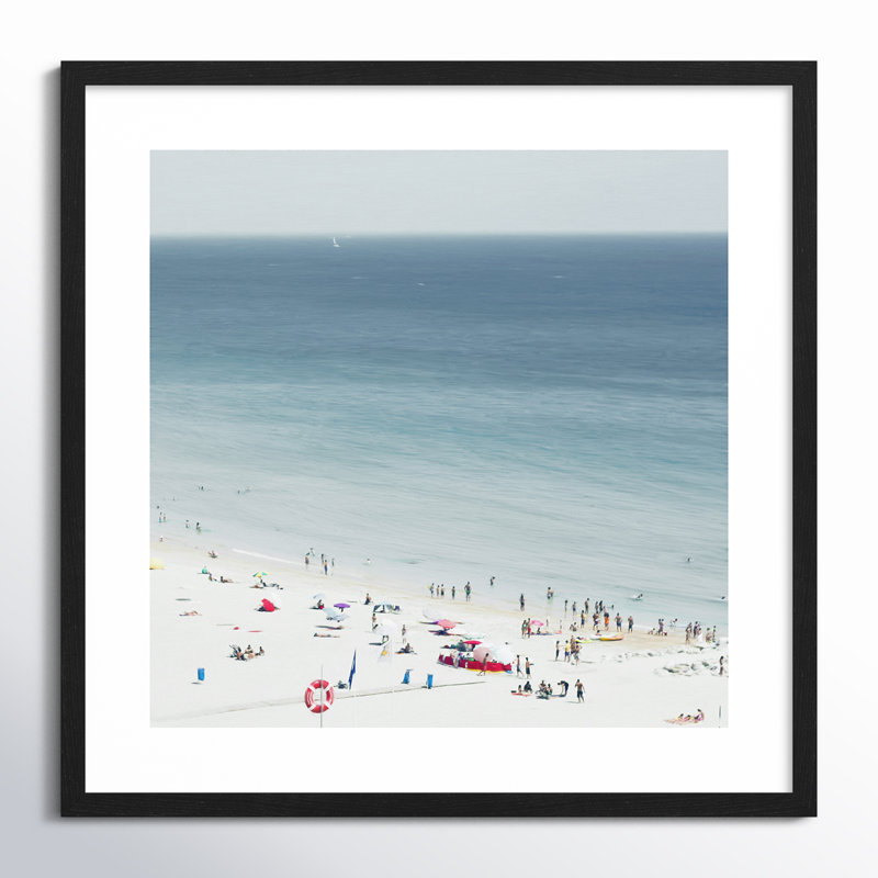 «Monier Sesimbra II» par Ingrid Beddoes - impression, Papier avec cadre en bois noir, H 24,75 po x l 24,75 po x P 0,75 po