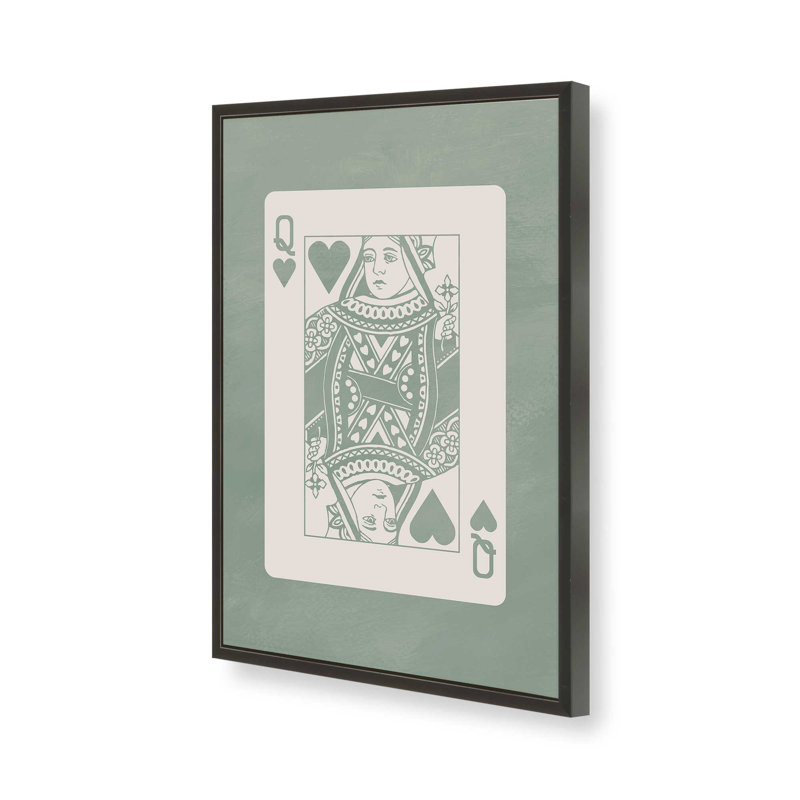 Imprimé carte grand sauge, H 17 po x l 13 po, Noir satiné