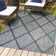 Briano Diamond Trellis Dark Gray Indoor/Outdoor Rug