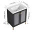 Contreplaqué de meuble-lavabo autoportant avec lavabo en céramique
