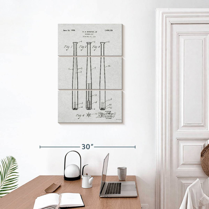 Baseball Bat Laelle, 32" H x 20" W