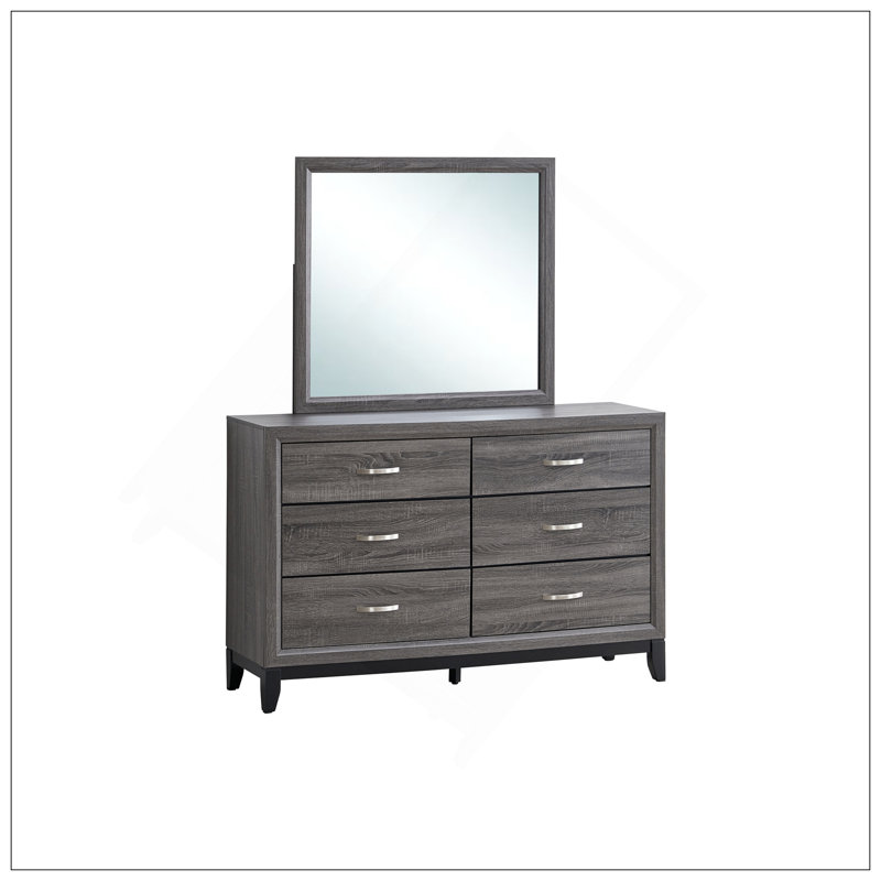 Commode Glasgow G04305-D (miroir non inclus), gris, Gris