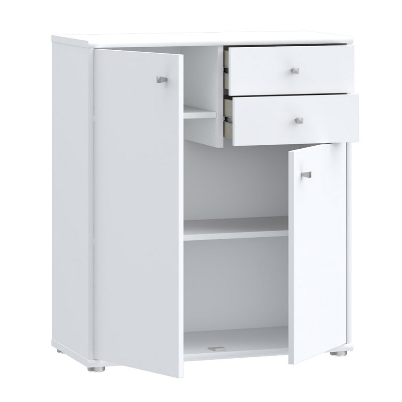 Amandla 2 Drawer 73.7Cm W Combi Chest, White