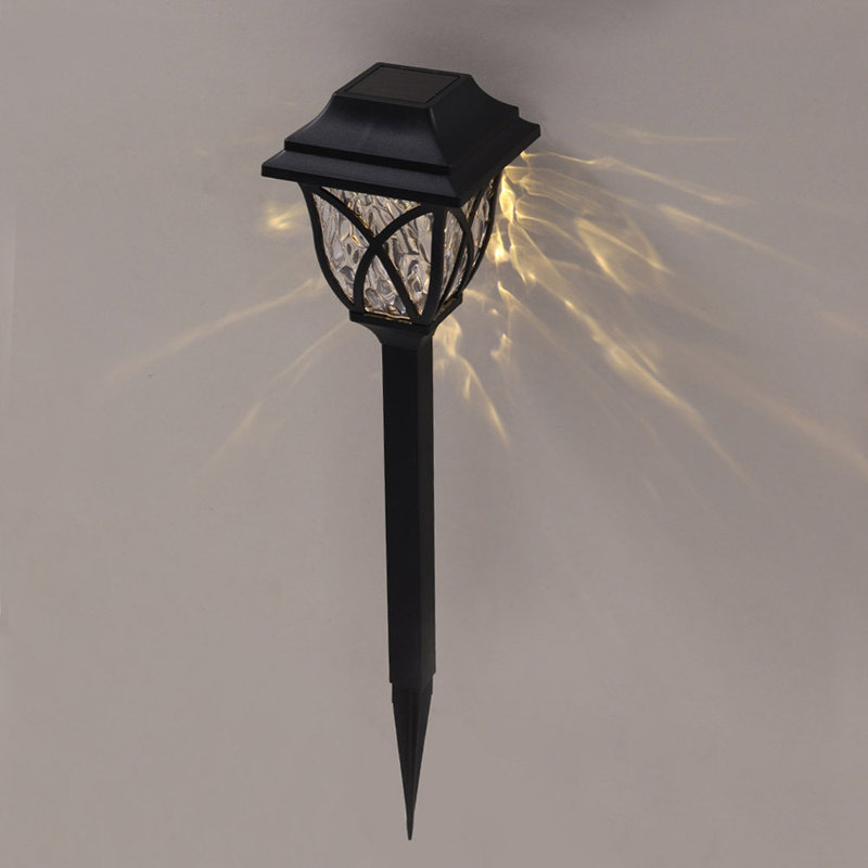 Anupras Matte Black Solar Powered Integrated LED Resin Pathway Light Kit