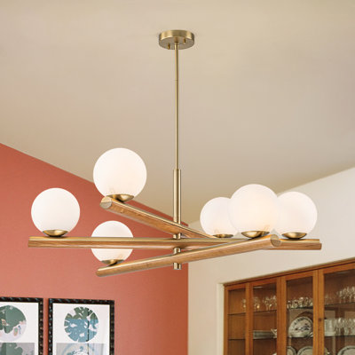 Lustre en verre 6 lumières