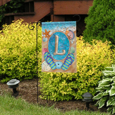 Drapeau d'été monogramme lettre L