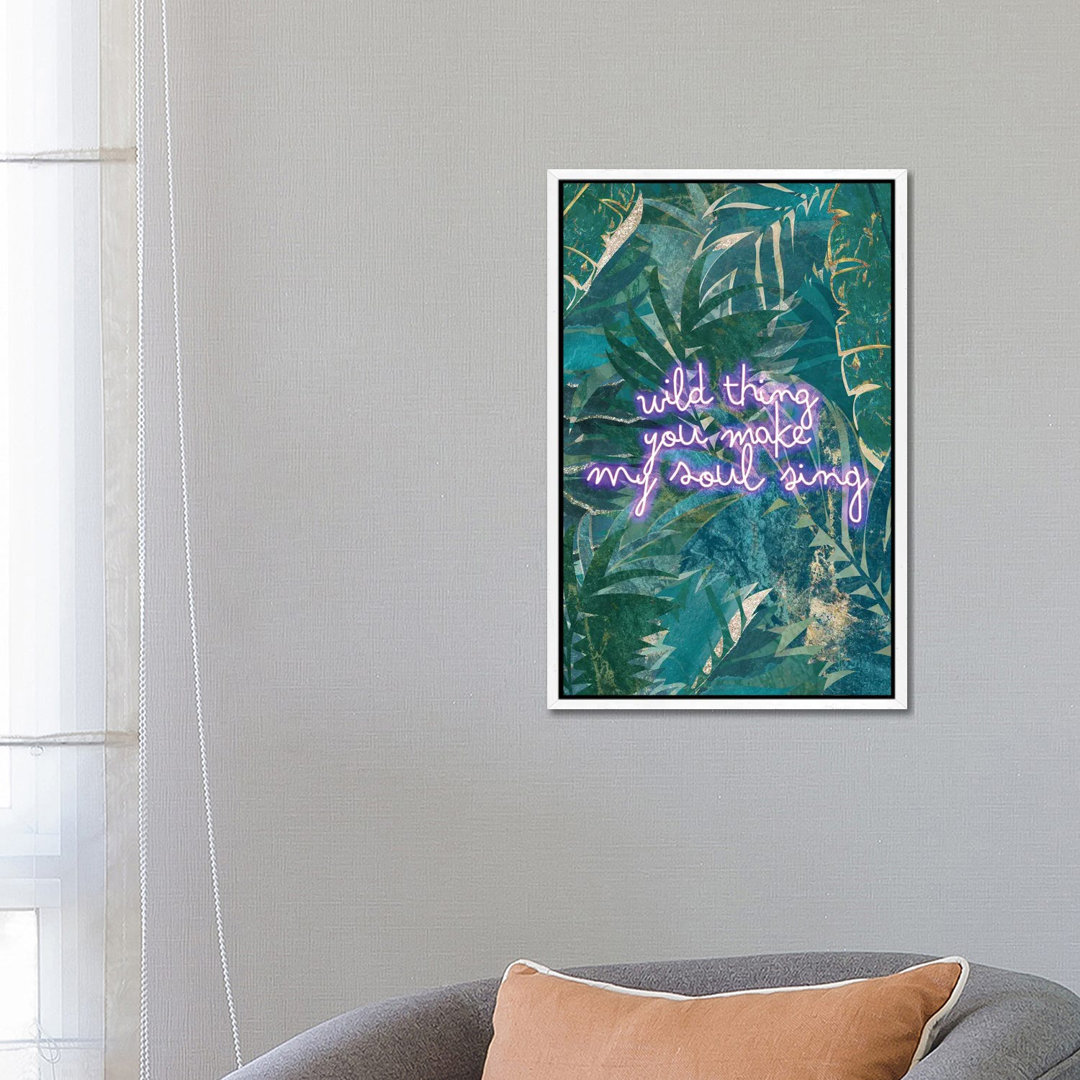 Neon Jungle Wild Thing I von Sarah Manovski - Galerie-verpackte Leinwand Giclée auf Leinwand