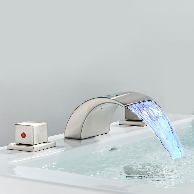 Widespread 2-handle Bathroom Faucet, Brushed Nickel