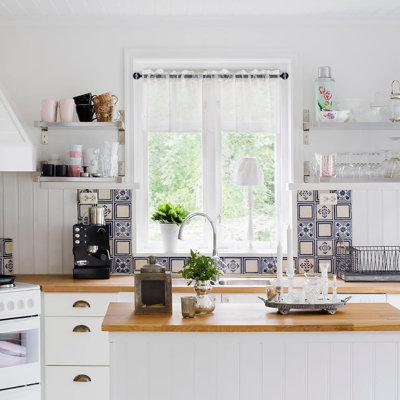 1 Panel Sheer Valance Curtains for Small Window, Rod Pocket Polyester Voile Farmhouse Style Short Sheer Curtains for Cafe, Bathroom