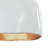 Bianca Ceramic Pendant (Gloss White and Gold)