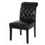 Chaises de salle à manger noires (2) - Cuir d'unité centrale, cuir Flair de 2, élégance-1713058137