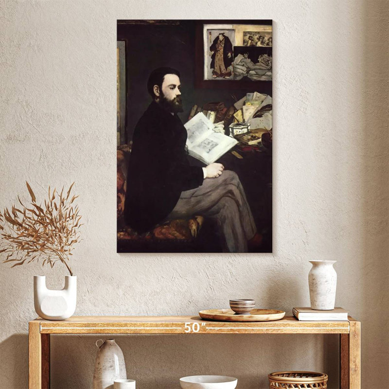 Portrait d'Emile Zola, H 39 po x l 26 po