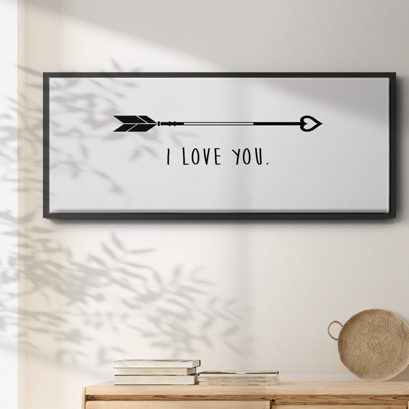 Love Love I - toile encadrée, H 20 po x l 50 po