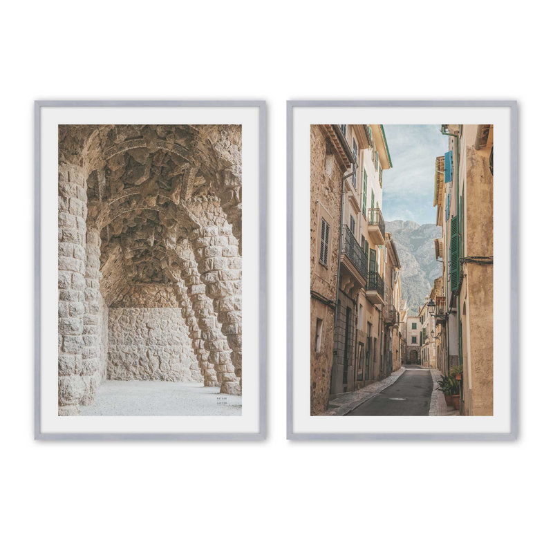 Ensemble de 2 pièces 2 "Timeless Pathway, Cadre en chrome poli, H 25,25 po x l 19,25 po