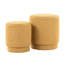 Tissu en jaune avec esthétique moderne, couvercles amovibles pour la fonction de rangement, rembourrage en mousse pour une expérience confortable, deux repose-pieds, aucun assemblage requis, capacité de 250 lb, utilisation à l'intérieur, largeur de 14,57 po