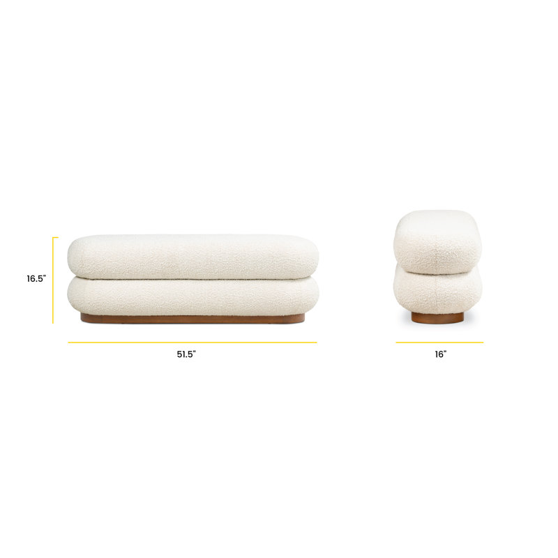 Sarh Polyester Upholstered Bench