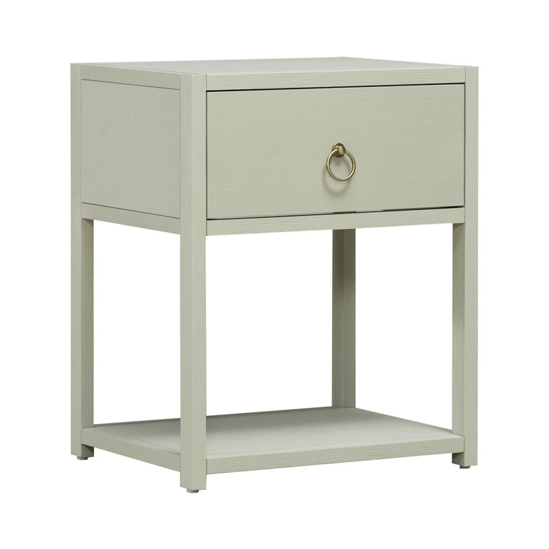 Ballentine End Table w/ 1 Drawer & Shelf, Green Mist