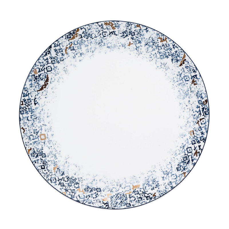 Assiette plate en porcelaine tendre 10,5 po Cuenca