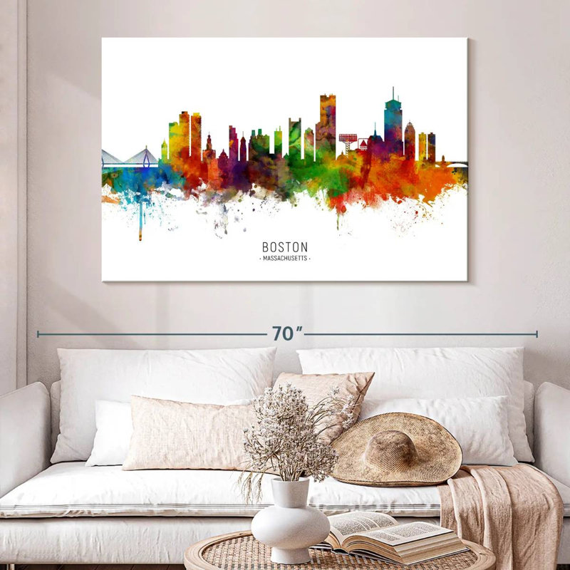 Sireci Boston Massachusetts Skyline I, 34" H x 51" W