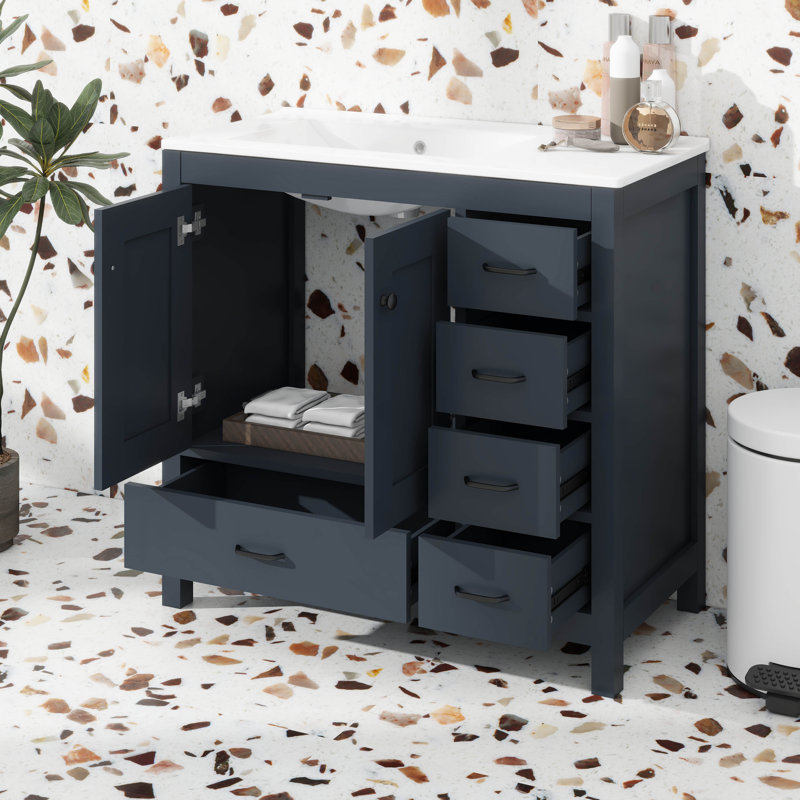 Meuble-lavabo 36 po avec lavabo, meuble-lavabo 36 po avec lavabo, Bleu