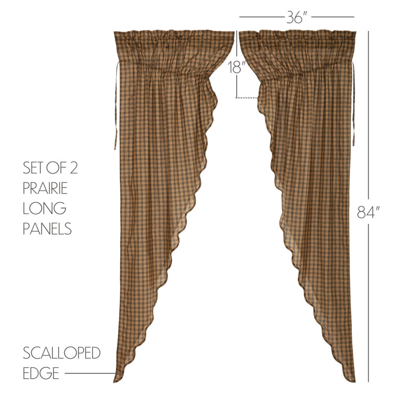 Mcknight Cotton Blend Room Darkening Curtain Pair, 36" W x 84" L