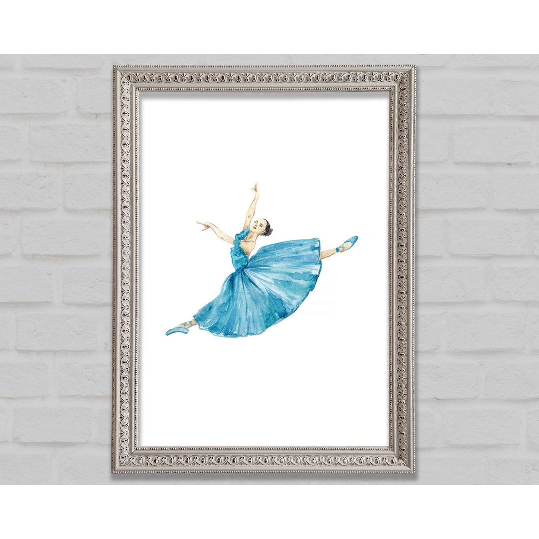 Blaue Ballerina 6 - Einzelne Bilderrahmen Kunstdrucke