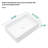 19.63"X13.69" White Ceramic Rectangular Vessel Bathroom Sink