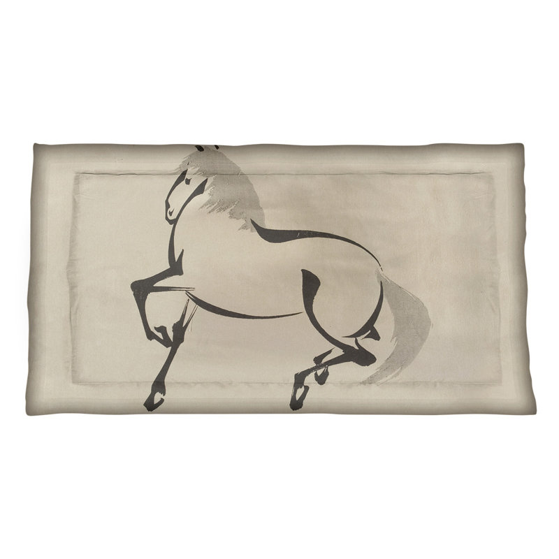 Taie décorative Keito Sato, Grand lit, Microfibre, Beige
