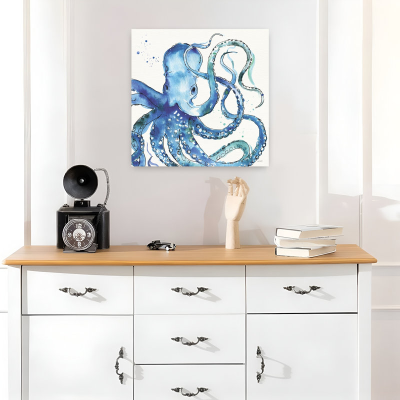 Pieuvre de mer profonde, art côtier, H 18 po x l 18 po