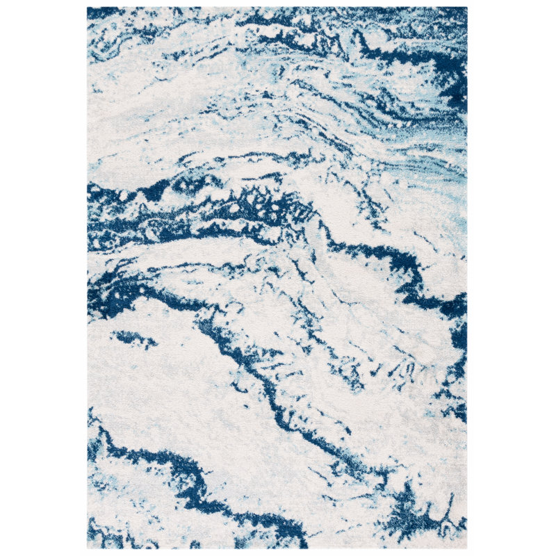Tapis ivoire / bleu Haviland 276, Rectangle 4 pi x 6 pi